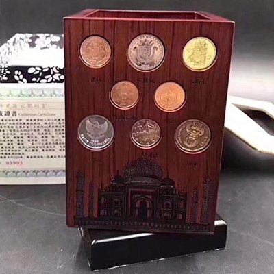 【圖】世界貨幣硬幣筆筒擺件.28枚外國(guó)硬幣.賺錢筆筒擺件.外幣錢幣筆筒搭配/價(jià)格-cx1213凌