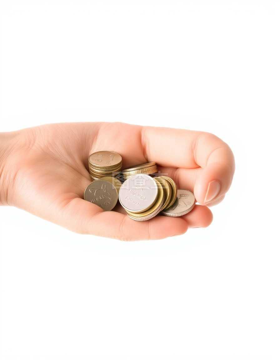 貨幣和手的投資概念